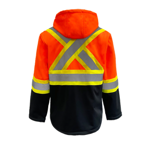 Men Winter High Viz Visibility Softshell Reflective Jacket Traffic Road Warning Hi Viz Padding Workwear <b>Security</b> Jacket - Product Image 5