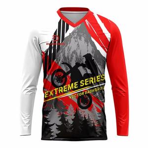 Maillot d'équitation à sublimation personnalisée en gros Équipement de moto tout-terrain Maillot de course de vélo de montagne Nom de l'équipe Chemises de motocross - Product Image 5