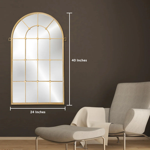 Miroir mural de bain personnalisé de style doré antique Miroirs muraux de haute qualité disponibles en différentes tailles - Product Image 3