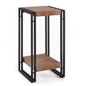 Modern Urban Style Tall Bedside Tower Nightstand Open Display <b>Shelving</b> Easy Assembly for Bedrooms Living Rooms Apartments - Product Image 2