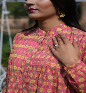 Haut décontracté en coton pour femme, écologique, lavable, à motifs floraux, fluide, manches longues, respirant, taille naturelle - Product Image 5