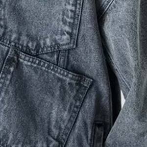 Chaquetas de Mezclilla con Capucha para Hombre, Estilo Casual, Lavadas, Personalizadas, de Algodón, Última Moda - Product Image 3