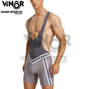 ชุดบอดี้สูทสำหรับกีฬาเสื้อกล้ามมวยปล้ำแขนกุดสำหรับผู้ชาย - Product Image 3