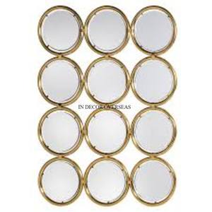 Taille et logo personnalisés disponibles en forme de rectangle miroir décoratif de design unique avec cadre en métal plaqué or pour mur d'Inde - Product Image 5