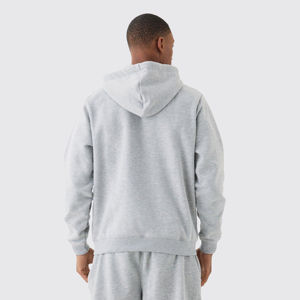 Venta al por mayor 2024 Hombres 100% Algodón Cremallera Sudadera con capucha OEM Personalizable Ropa de invierno Color sólido Regular Fit Cuello con capucha Liso teñido - Product Image 2