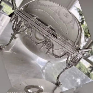 Trending Design <b>Serving</b> <b>Dish</b> <b>With</b> <b>Lid</b> for Home Hotel Kitchenware Food <b>Serving</b> <b>Dish</b> Decor Silver Color Custom Logo <b>Serving</b> <b>Dishes</b> - Product Image 1