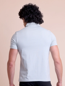 Camiseta de media manga para hombre de la mejor calidad, básica, estirable para cuello de Polo, ropa informal esencial cómoda para el trabajo Social 100% - Product Image 6