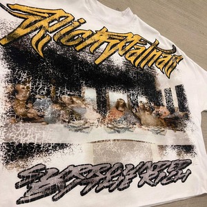 Impression personnalisée Hommes 300Gsm 100% Coton Oversized Boxy Fit O Neck DTG Graphic Streetwear T-shirt Casual Breathable Design - Product Image 3