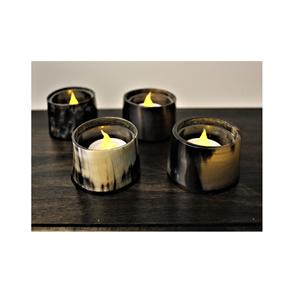 Soporte de vela de cuerno antiguo decorativo de Navidad Diseñador de acero inoxidable Portavelas de cuerno de vaca de alta calidad - Product Image 2