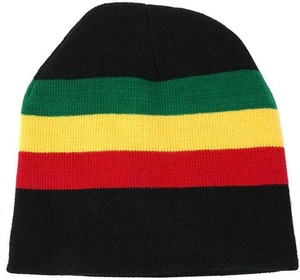 Gorro corto de invierno para deportes al aire libre informal Unisex, último diseño, tejido acrílico a rayas gruesas Multicolor para actividades - Product Image 1