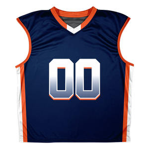 Maillot de lacrosse réversible personnalisé avec nom et numéro du joueur, design sublimé, 100 % polyester, sans manches, vêtements de sport sur mesure en gros - Product Image 5