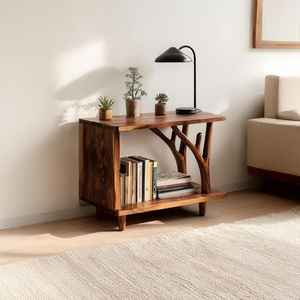 Rustic <b>Oak</b> Side Table - Product Image 4