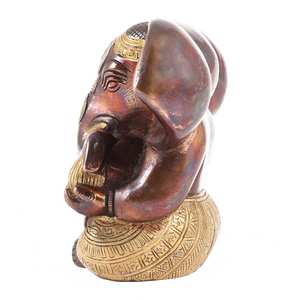 Estatua de bronce de latón indio hecha a mano, escultura de Ganesha, estatua para decoración del hogar, artículos de regalo de altura: 12 cm, SNS-1428 - Product Image 3