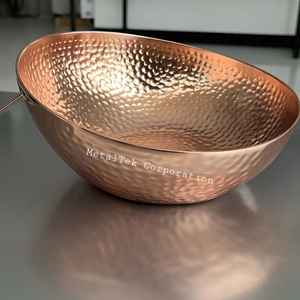 Cuenco de Chocolate de oro rosa texturizado de calidad superior diseño moderno personalizado precio bajo cuencos de frutas elegantes para mesa decorativa - Product Image 2