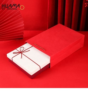 กล่องของขวัญแบบยืดหดได้สีแดงด้านหรูหรา สำหรับของขวัญขอเพื่อนเจ้าสาว ของชำร่วยงานแต่งงาน ผ้าพันคอ เครื่องประดับ ของขวัญวันวาเลนไทน์ บรรจุภัณฑ์ของขวัญวันหยุด - Product Image 3