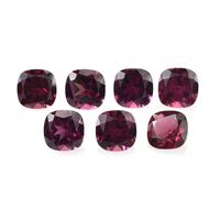 Pierres de grenat naturel facettées de qualité supérieure, 4 mm, violet rhodolite, forme coussin, en vrac, pour la fabrication de bijoux