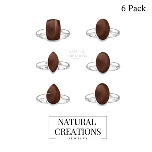 925 Sterling Silver Plated <b>Ring</b> Bezel Setting Imperial Jasper Gemstone Mix Shapes Classic Wedding Party Trendy Fashionable - Product Image 2