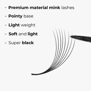 Wholesale Volume Eyelash Extensions 8D Mink Lashes With High Quality Customized Lashes Box Available In 0.03mm 0.05mm