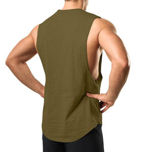 Vente en gros logo personnalisé 100% coton Singlet Muscle Chemises athlétiques Sans manches Fashion Wear Workout Acid Wash Tank Top - Product Image 4