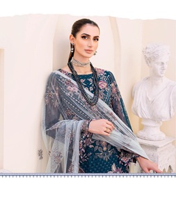 Colección de Bodas de gasa de 3 piezas de lujo para mujer bordado pesado 'Ramsha Volume 2 'trajes confeccionados indio pakistaní - Product Image 5