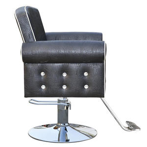 Silla de peluquero de cuero de altura ajustable giratoria de peluquería de lujo de alta calidad - Product Image 4