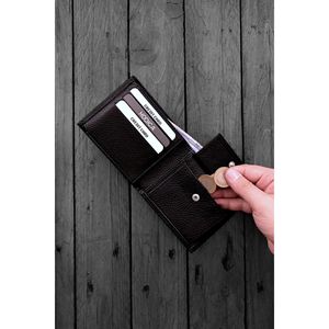 Atlanta-Portefeuille noir classique en cuir véritable pour homme, artisanat haut de gamme - Product Image 2