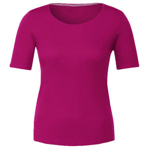 Nouveau T-shirt personnalisé pour femme, col rond, manches courtes, uni, écologique, respirant, jersey simple, gaufré, toutes saisons - Product Image 1