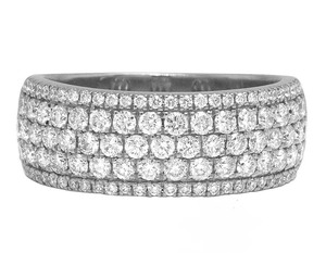 Full Iced Out Wide Band <b>Mens</b> <b>Ring</b> in 10K <b>Gold</b> Lab Grown Diamonds Luxury Hip Hop Wedding Fashion Statement Jewelry - Product Image 2