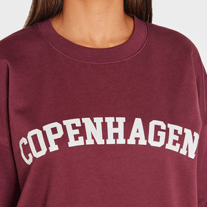 Women's Oversized Crew Neck Sweatshirts Loose Drop Shoulder Long <b>Sleeve</b> Pullovers Streetwear Printed Dressy Casual Tops Front - Product Image 6