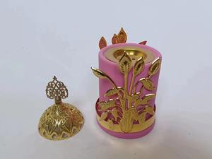 Brûleur d'encens classique haut de gamme Mini brûleur d'encens arabe en céramique et métal incroyable porte-encens inspiré du Moyen-Orient - Product Image 3