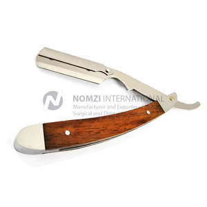 Dernier rasoir professionnel en acier inoxydable de qualité supérieure avec manche bleu pour hommes, barbier à bord droit - Product Image 5