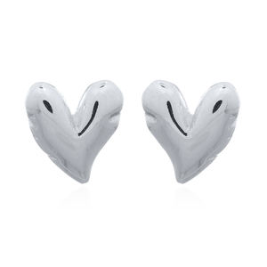 Heart-Shaped 925 <b>Silver</b> <b>Stud</b> Earrings Fine Jewelry From Thailand Wholesaler Delightful Heart-Shaped 925 <b>Silver</b> <b>Stud</b> Earrings - Product Image 1
