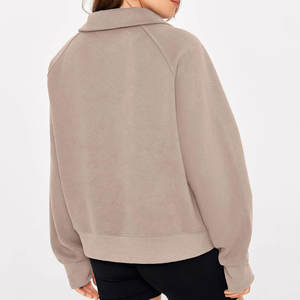 Sudadera de mujer, fabricante de ropa deportiva, sudaderas con capucha para mujer, sudadera con media cremallera, sudaderas con capucha transpirables informales para mujer - Product Image 6