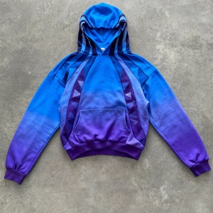 Sweat à capuche personnalisé 100 % coton molletonné épais avec poche, imprimé en relief, coupe classique, coupe-vent, service OEM - Product Image 2