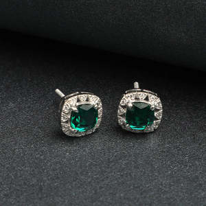 NOVAMART Fine Premium 925 <b>Sterling</b> <b>Silver</b> <b>Stud</b> Earrings for Women Girls Geometric Water Drop Shape Bezel Setting Featuring Princ - Product Image 2