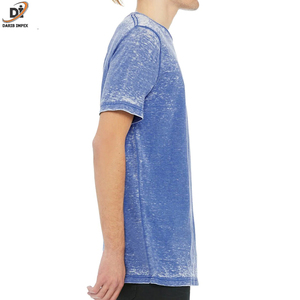 Ropa de hombre Camiseta 100% algodón ropa de calle Hip Hop negro lavado ácido logotipo personalizado Vintage camisetas en venta al por mayor - Product Image 3