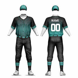 OEM Service High Quality 100% Polyester Men's <b>Baseball</b> Uniform <b>Set</b> Custom Logo Sportswear Breathable Plus Size Wholesale - Product Image 1
