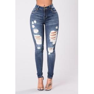 Women's New Arrival Breathable <b>Stretch</b> <b>Denim</b> Pants Long Cut with Casual Straight Style Mid Waist and Ripped Small Legs From BD - Product Image 3