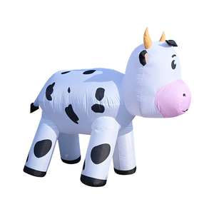 วัวเป่าลมขนาด 6 ฟุต สำหรับตกแต่งคริสต์มาส ของตกแต่งสัตว์เลี้ยงในฟาร์มขนาดใหญ่ สำหรับตกแต่งสวนกลางแจ้ง งานปาร์ตี้ วันหยุด - Product Image 4
