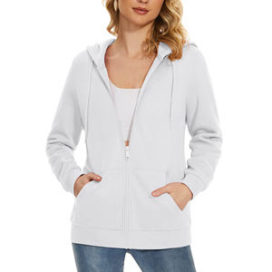 Sudaderas con capucha para mujer, jersey de gran tamaño personalizado, sudaderas recortadas de algodón, ropa de calle con capucha, chaquetas con cremallera de lana, deportes de invierno informales - Product Image 1