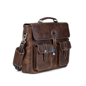 Maletín para Portátil de Cuero Genuino de Primera Calidad con Correa para el Hombro para Viajes de Negocios y Uso Profesional Diario - Product Image 2