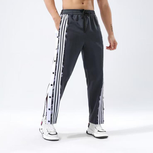 Sweat Pants Side Button Opening Sports Trousers <b>Cool</b> Streetwear High Quality Men's Pants & Trousers - Product Image 2