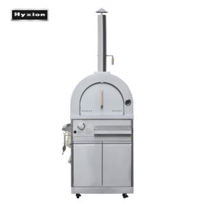 <span class=keywords><strong>Four</strong></span> à pizza durable en acier inoxydable, au <span class=keywords><strong>bois</strong></span> et au gaz, avec armoire inférieure - Product Image 1