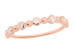 Elegante 0,10 Quilates Lab Grown Moissanite Bubbles Wedding Band Oro sólido Plata esterlina Alta calidad Anillos de moissanita al por mayor - Product Image 5