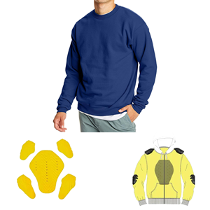 Sweat-shirt de moto personnalisé avec protection CE niveau 2, col rond, imperméable et coupe-vent, vêtement de sport de haute qualité pour - Product Image 4