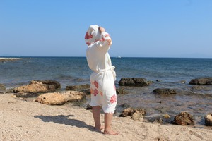 เสื้อคลุมอาบน้ำผ้ามัสลินแบบตุรกีนุ่มพิมพ์ลายสีสันสดใสสำหรับผู้หญิงผู้ชายเด็กๆผ้าขนหนูชายหาดสปาห้องน้ำบ้านโรงแรม - Product Image 5