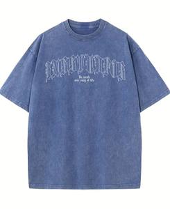 Camiseta de Punto de Algodón 100% de Alto Gramaje, Corte Ajustado, para Uso Diario Casual y Moda Urbana, Venta al por Mayor - Product Image 1