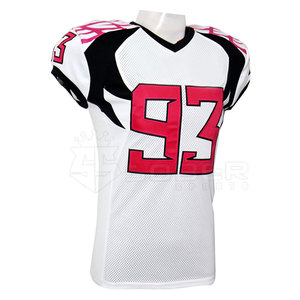 Jersey de Fútbol Americano Personalizado de Fábrica, Transpirable, de Secado Rápido, Material de Poliéster de Alta Calidad, Logotipo OEM, Nombre del Equipo Personalizado - Product Image 4