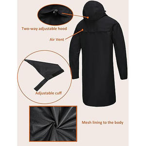 Chaqueta de lluvia con capucha impermeable para exteriores de invierno informal para hombre abrigo cortavientos con cuello levantado hecho por Dress Sports - Product Image 4