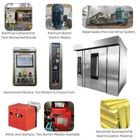 Four rotatif multifonctionnel à circulation d'air chaud automatique pour la production de pain, biscuits, noix, maïs, fruits et farine